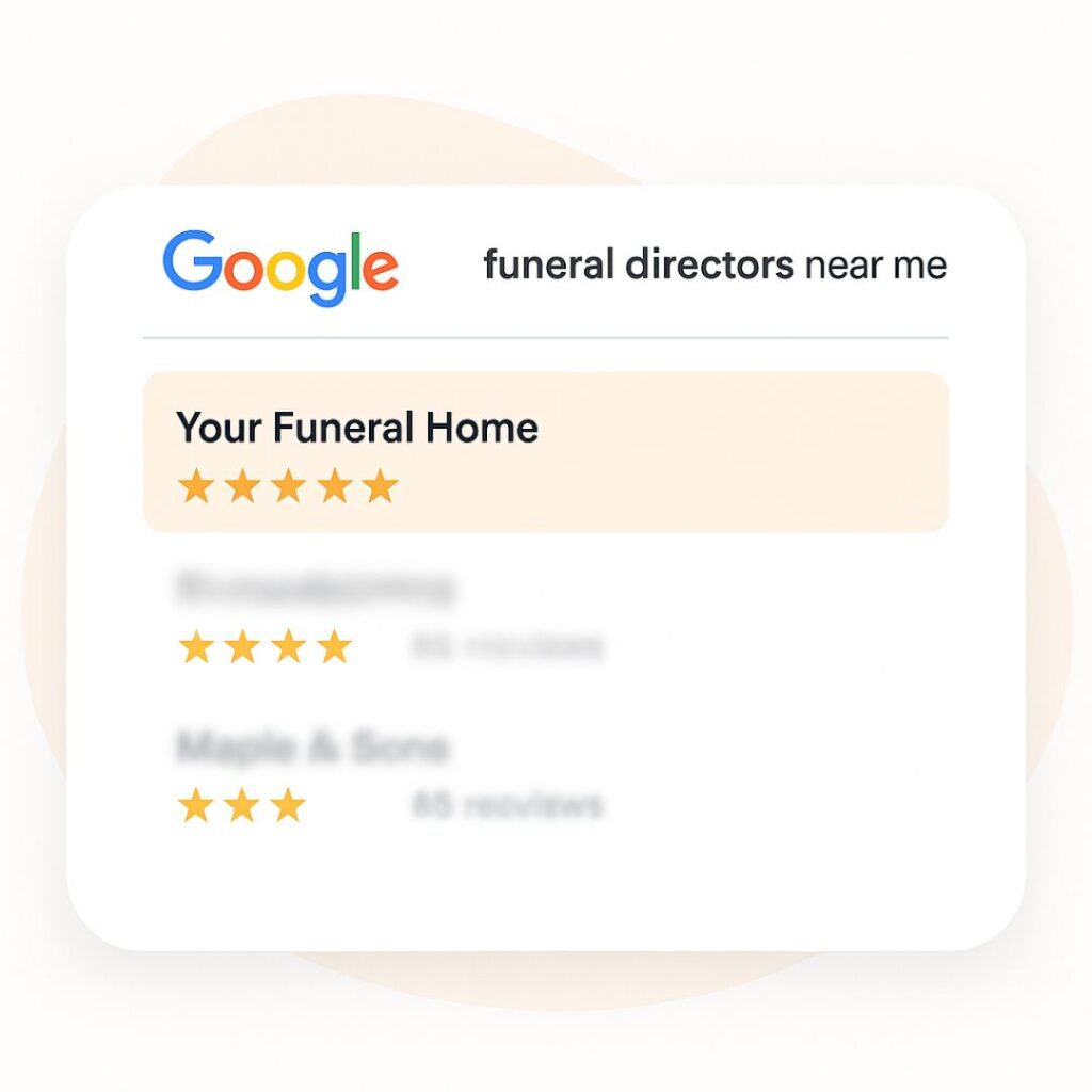 Image showing Google Ads for funeral homes