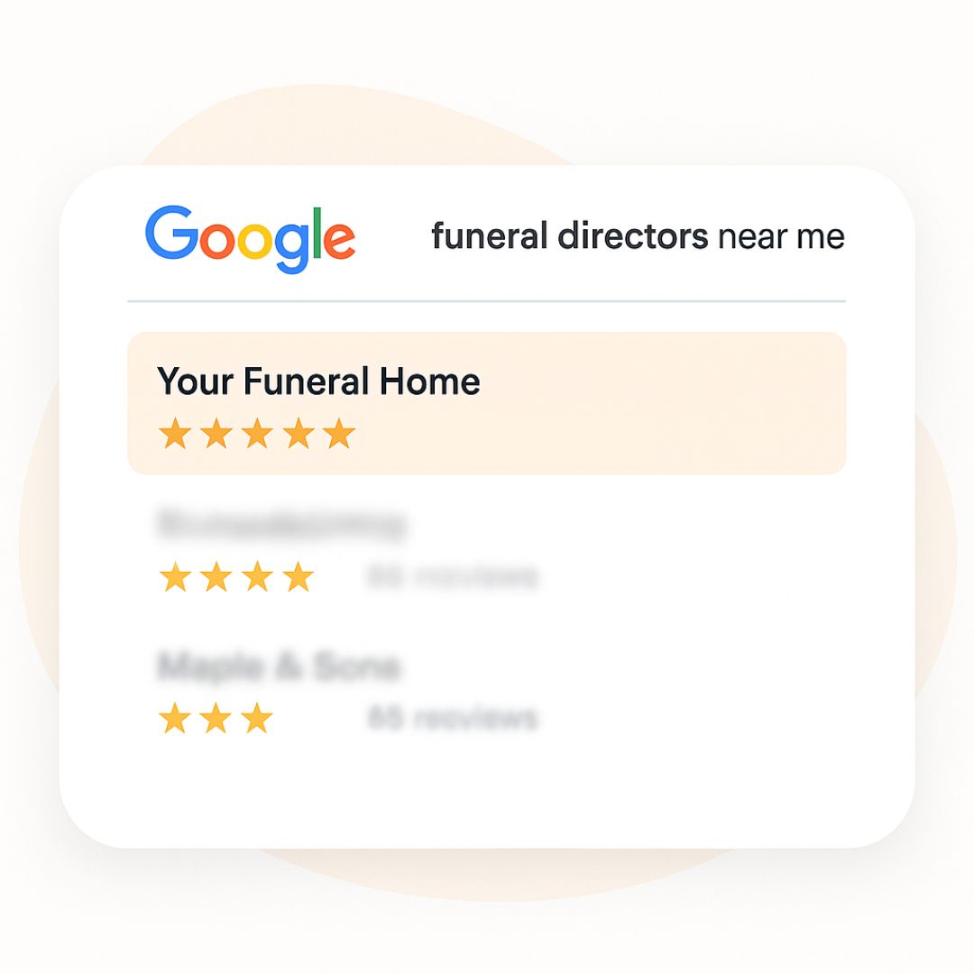 Image showing Google Ads for funeral homes